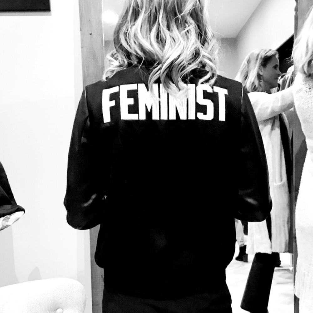 Letterman Leather Feminist Jacket
